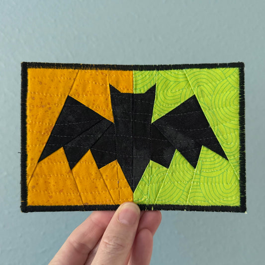 Bat Postcard/Quilt Block PDF Pattern