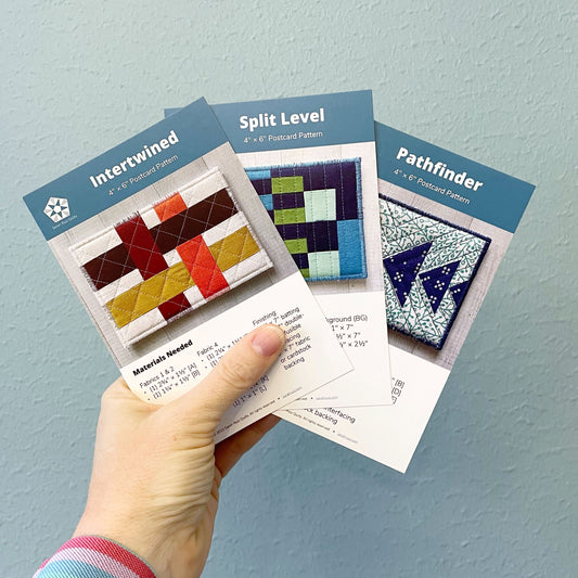 Quilted Fabric Postcard PRINT Pattern Bundle