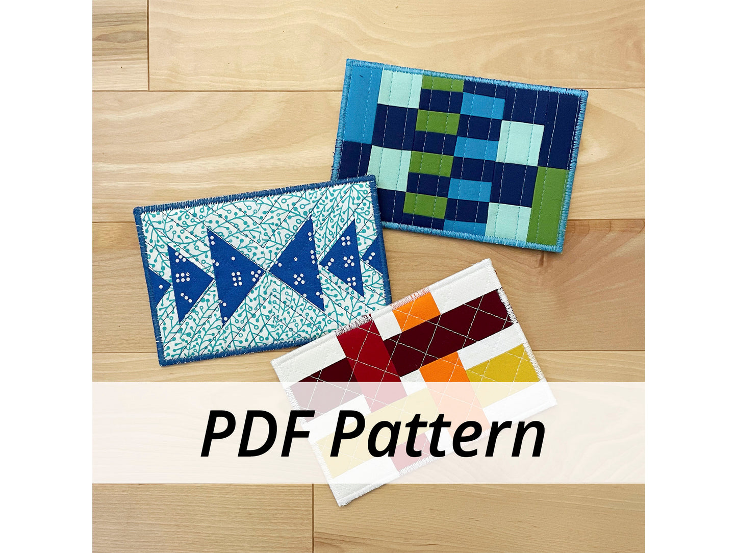 Quilted Fabric Postcard PDF Pattern Bundle