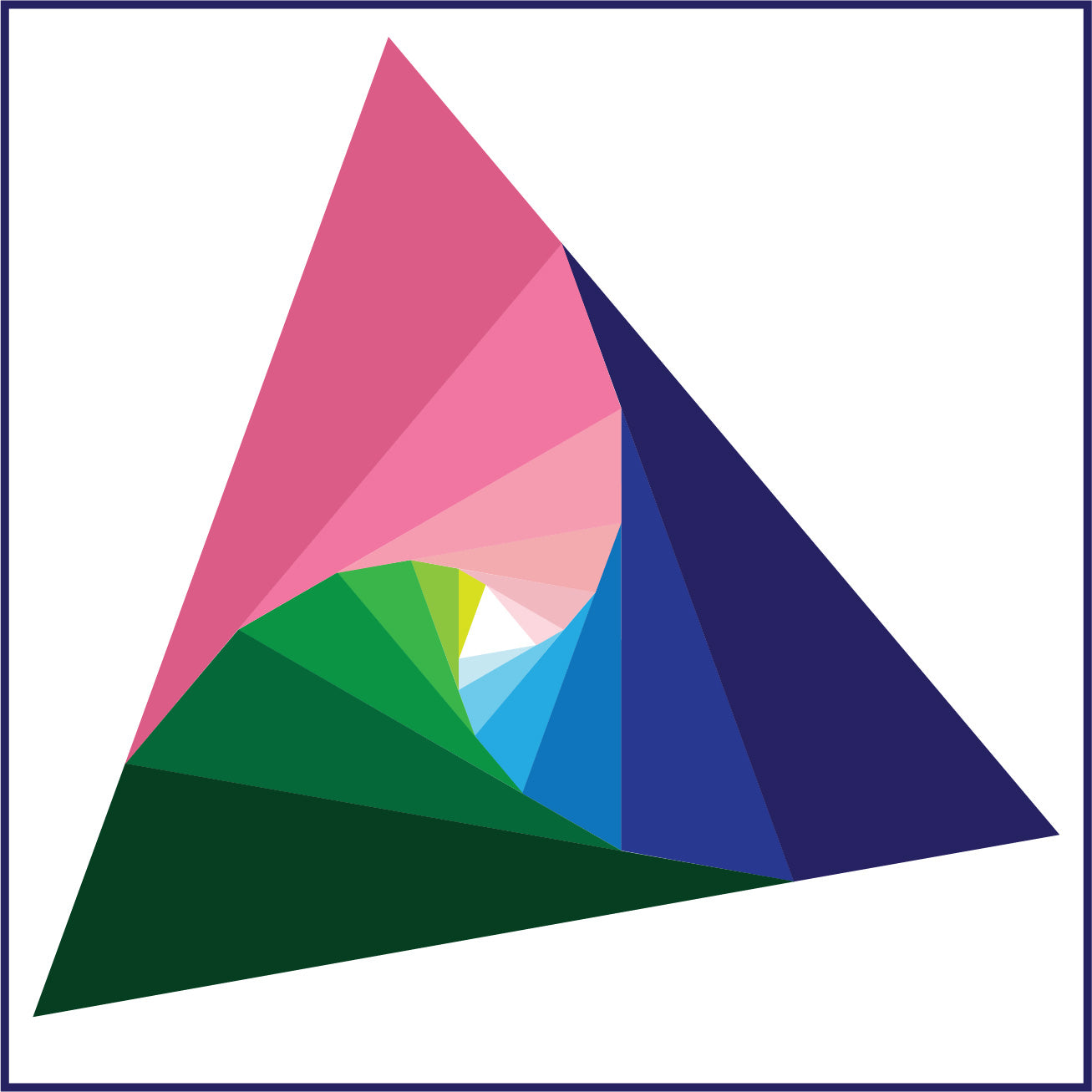 Spiraling Triangles Mini PDF Pattern