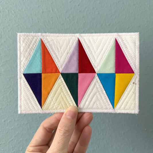 Diamond Postcard/Quilt Block PDF Pattern