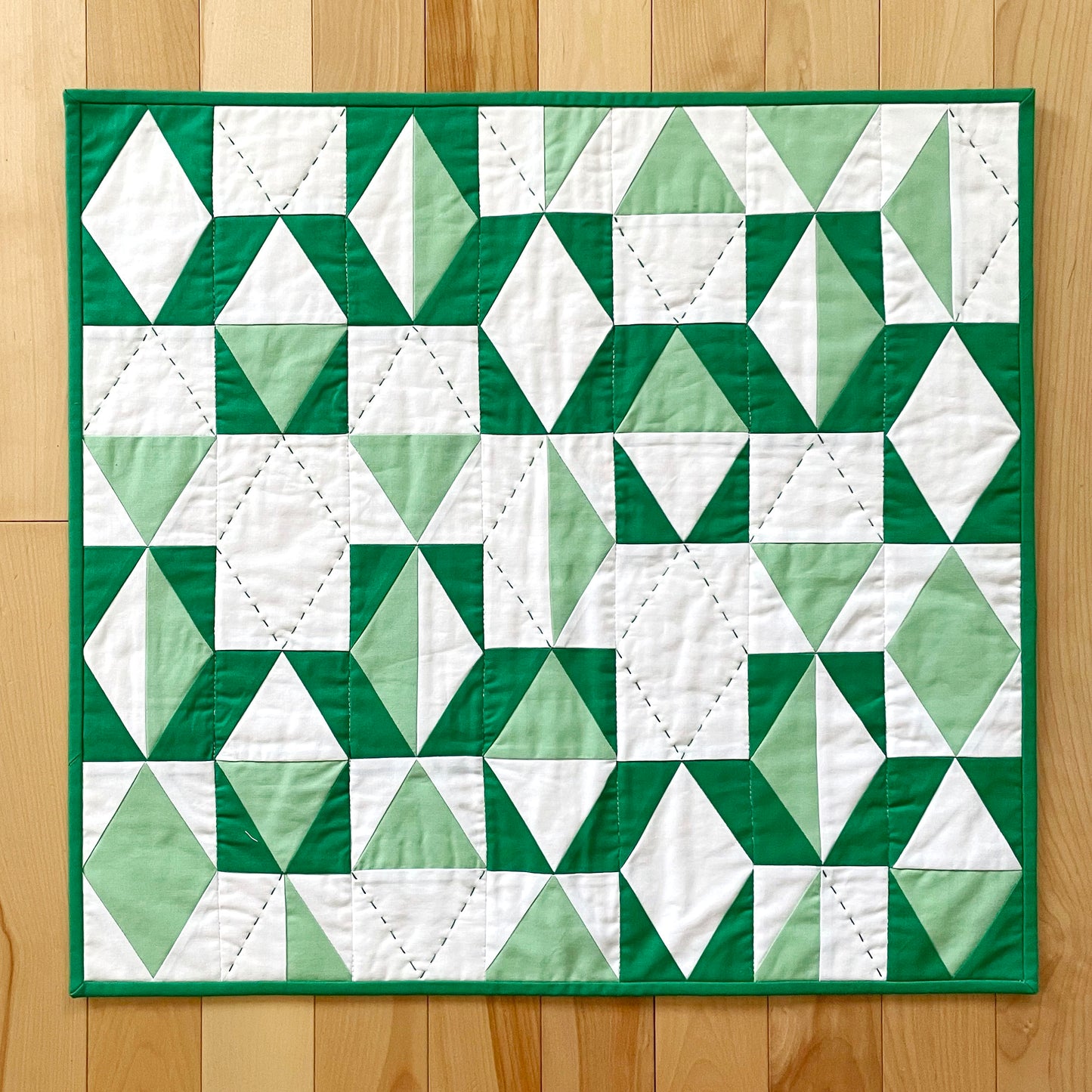 Green Geometric Mini/Wall Quilt