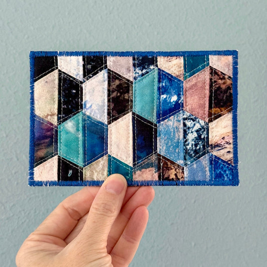 Half Hexie Postcard/Quilt Block PDF Pattern