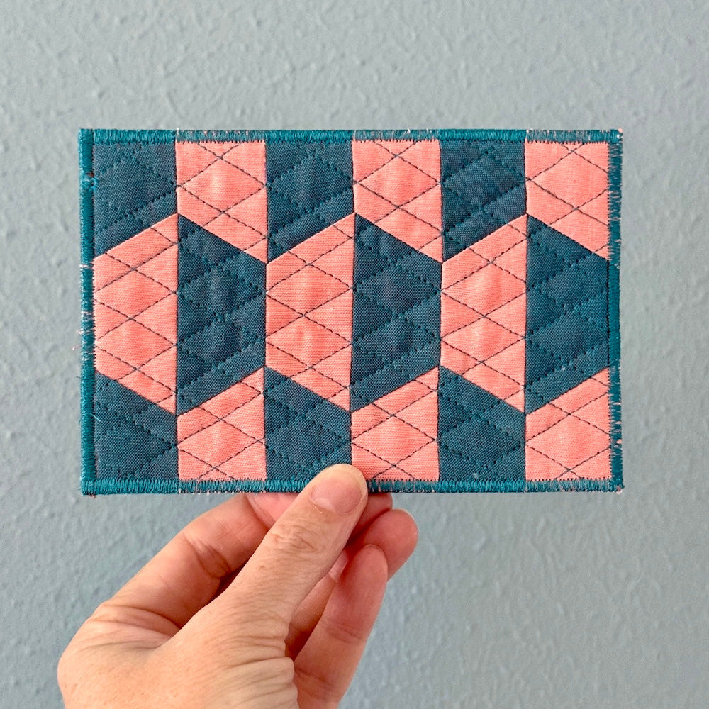 Half Hexie Postcard/Quilt Block PDF Pattern