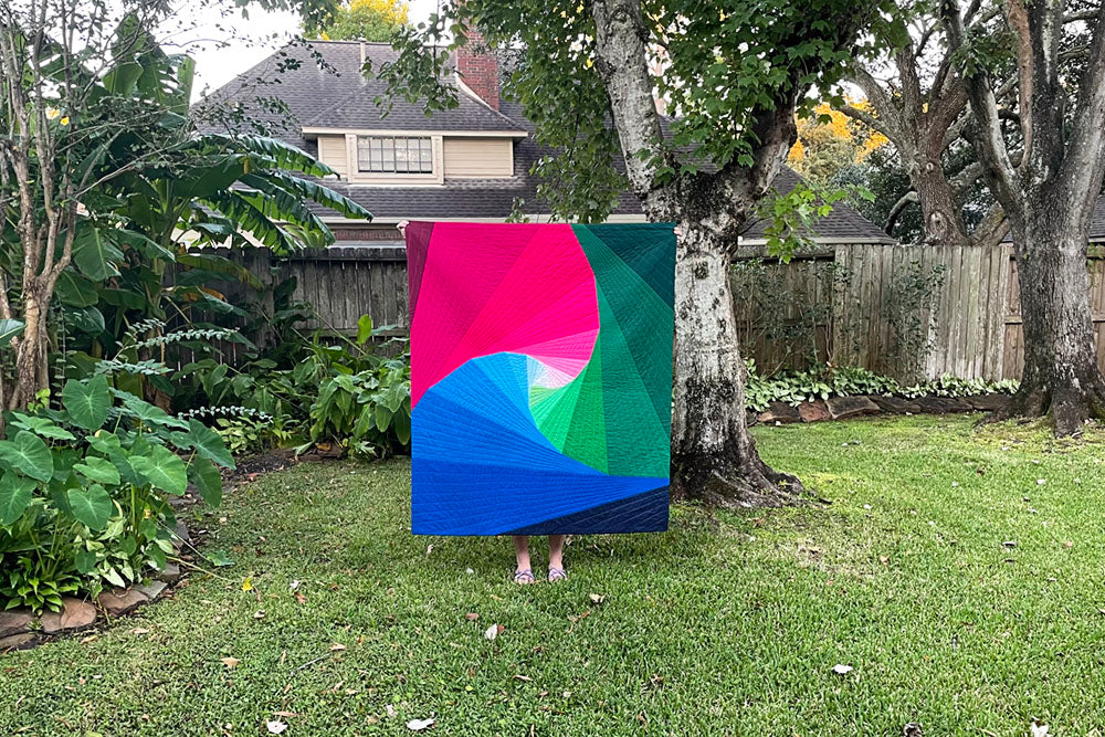 Spiraling Triangles Quilt