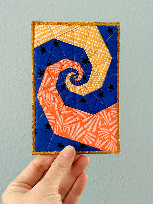 Swirl Postcard/Quilt Block PDF Pattern
